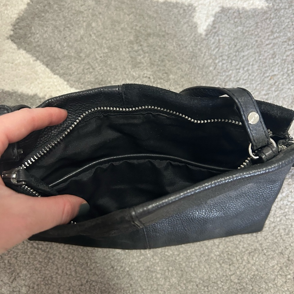 Zara Two Tone Black Leather Crossbody Bag - Picture 4 of 4